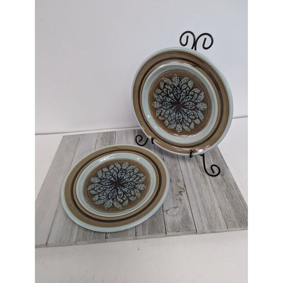 Vintage Earthenware Franciscan Nut Tree Set Of 2 Salad Luncheon Plates 8 1/2" - Picture 1 of 8